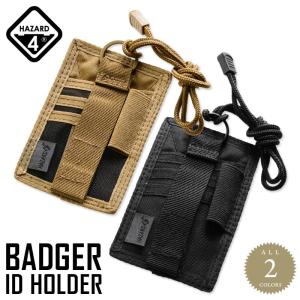 HAZARD4 ハザード4 BADGER カードホルダー 2色 パッチパネル ミリタリーポーチ 定期入れ カードケース パスケース ブランド【T】