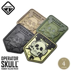 HAZARD4 ハザード4 OPERATOR SKULL ラバーベルクロパッチ ベルクロ スカル 骸骨 ドクロ ミリタリーワッペン バッグ アクセサリー ブランド【T】｜waiper