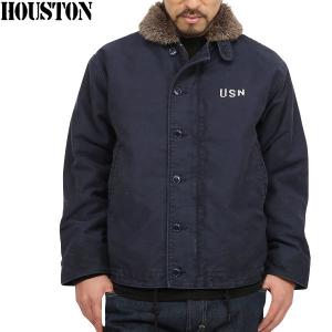 WAIPER別注 HOUSTON ヒューストン 米海軍 N-1デッキジャケット VINTAGE加工 ネイビー 日本製 アウター ミリタリージャケット 5N-1VW 【Sx】 【T】の商品画像