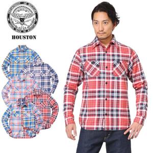 セール63％OFF！HOUSTON ヒューストン 40259 チェック ビエラ ワークシャツ メンズ フランネルシャツ 長袖 アメカジ ブランド 【クーポン対象外】