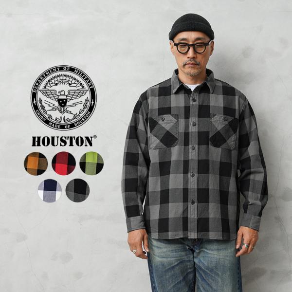 HOUSTON ヒューストン 41362 BLOCK CHECK VIYELLA SHIRT ブロッ...