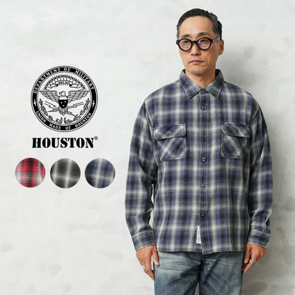 HOUSTON ヒューストン 41371 VINTAGE OMBRE CHECK FLANNEL S...