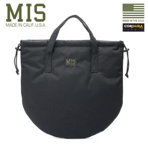 MIS エムアイエス MIS-1021 CORDURA NYLON UK ヘルメットバッグ / トートバッグ MADE IN USA- BLACK メンズ レディース 巾着バッグ【Sx】【T】｜waiper