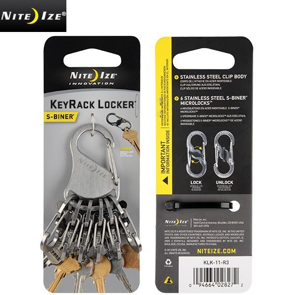 NITE IZE ナイトアイズ S-BINER KEYRACK LOCKER キーホルダー キーリン...