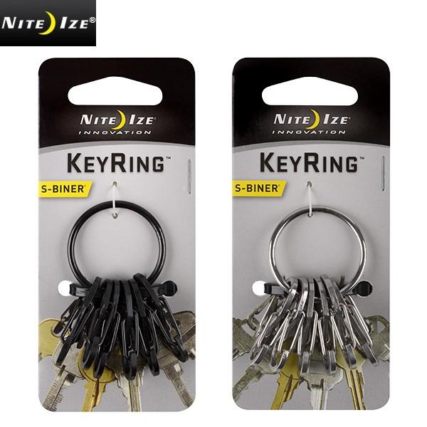 NITE IZE ナイトアイズ S-BINER KEYRING STEEL キーホルダー キーリング...