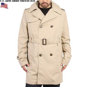 ミリタリーコート 新品 米軍ARMY ショート トレンチコート カーキ アメリカ軍【T】