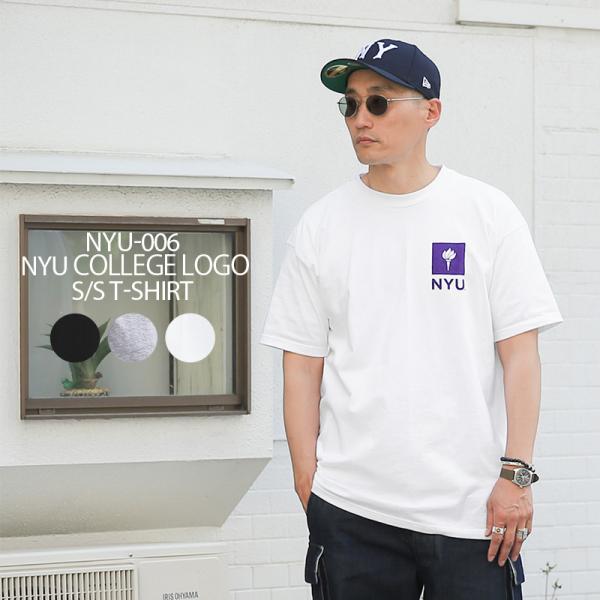 NYU-006 NYU logo ショートスリーブ Tシャツ ニューヨーク大学 カレッジプリント【T...