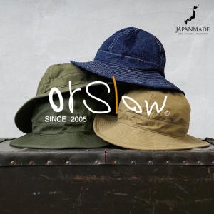 orSlow オアスロウ 03-001 US NAVY HAT ハット 日本製 ジャングルハット ミリタリー 帽子 デニム バックサテン ヘリンボーン アメカジ【クーポン対象外】【T】｜waiper