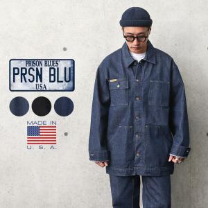 PRISON BLUES プリズンブルース PRBS199 YARD COAT（ヤード コート）デニムカバーオール MADE IN USA 14.75oz アメカジ アメリカ製 デニム【T】｜waiper