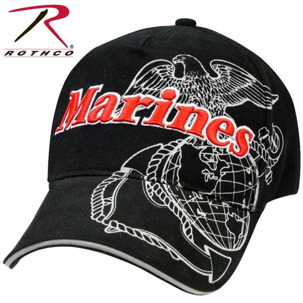 ROTHCO ロスコ Deluxe Marines G&amp;A Low Profile Cap Blac...