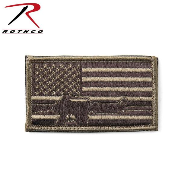 ROTHCO ロスコ 72204 SUBDUED FLAG W/RIFLE パッチ ワッペン ベルク...