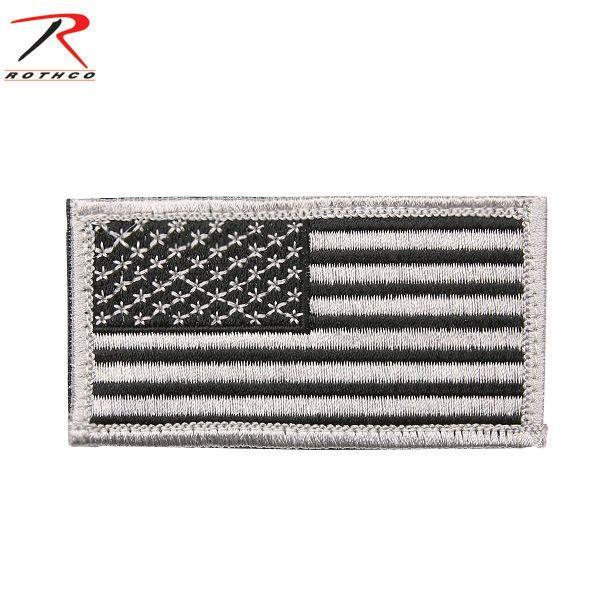 ROTHCO ロスコ U.S.FLAG PATCH SILVER/BLACK （ワッペン） [177...