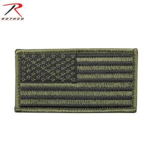 ROTHCO ロスコ U.S.FLAG PATCH OD/BLACK （ワッペン） [17783] ミリタリーワッペン パッチ エンブレム ブランド【T】｜waiper