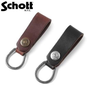 Schott ショット 3129008 レザーキーホルダー メンズ グッズ 小物 雑貨 本革 アメカジ ブランド【クーポン対象外】【T】｜waiper