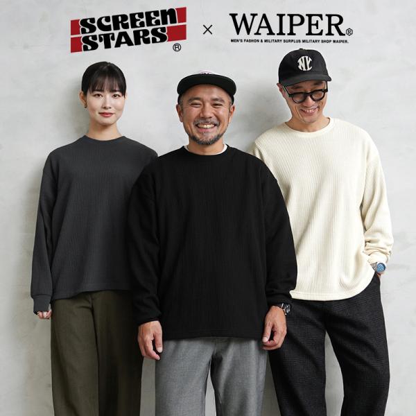 SCREEN STARS×WAIPER 2323-412WP L/S サーマル Tシャツ スクリーン...