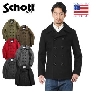 Schott ショット 753US 日本別注 24oz スリムフィット ピーコート 7118 メンズ Pコート アウター アメカジ ブランド アメリカ製【クーポン対象外】【T】