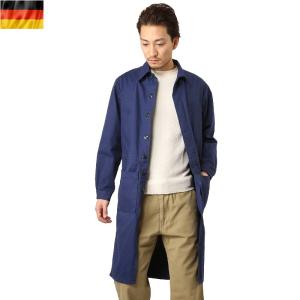 実物 新品 ドイツ軍リメイク HBTワークコート ネイビー ジャケット アウター ロング ヘリンボーン 軍服 デッドストック【クーポン対象外】【T】