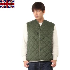 実物 イギリス軍 キルティングベスト USED メンズ ジレ