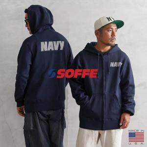 SOFFE ソフィー 9477NX OFFICIAL U.S.NAVY UNIFORM フィジカル トレーニング スウェット ジップ フーディ MADE IN USA / フルジップパーカー【T】｜waiper