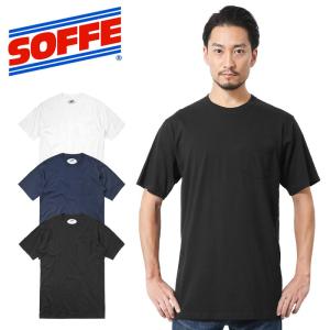 SOFFE ソフィー TS-197 半袖 クルーネック ポケットTシャツ メンズ カットソー 無地 インナー ポケT ミリタリー ブランド ゆったり【T】｜waiper