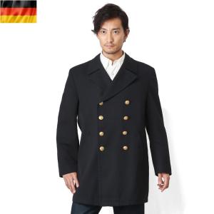 MILITARY 実物 USED ドイツ海軍 ロングオーバーコート ネイビー