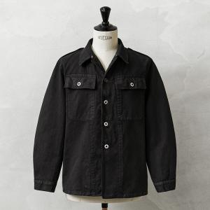 80'sビンテージ古着！フランス軍実物 F-2 ミリタリー ジャケット 後染め黒 MILITARY 実物 USED フランス軍 F-2 ジャケット NAVY染め