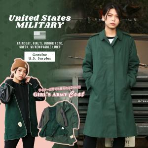 実物  米軍 JUNIOR ROTC ガールズレインコート ステンカラーコート