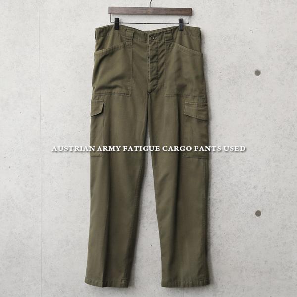 実物 USED オーストリア軍 ファティーグカーゴパンツ メンズ 軍パン ミリタリーパンツ ワイド ...