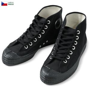 実物 新品 チェコ軍 ARMY トレーニング キャンバス スニーカー BLACK メンズ レディース ハイカット 靴 シューズ ミリタリー【Zo】【クーポン対象外】【T】