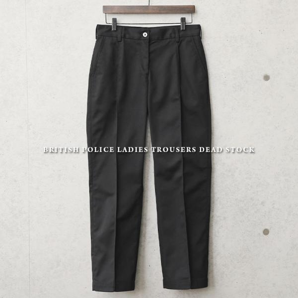 実物 新品 デッドストック イギリス警察 レディース ブラック POLICE トラウザーズ 警察 ス...