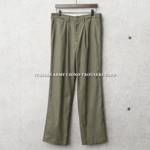 実物 USED イタリア軍 チノパンツ メンズ ミリタリーパンツ 軍パン 薄手 ワイド 太め スラックス 軍服 ユーロミリタリー 春 夏【クーポン対象外】【I】｜waiper