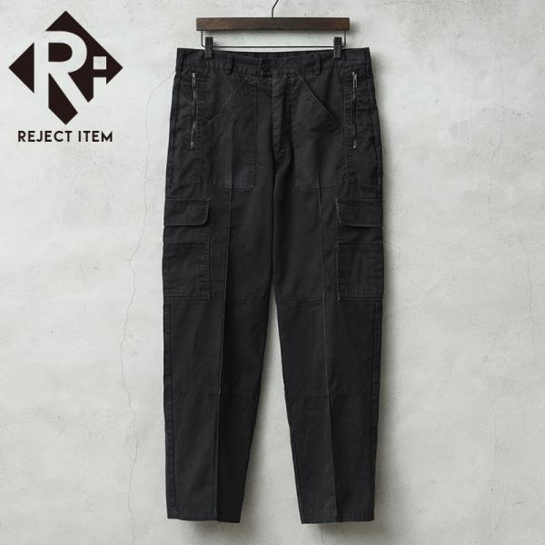 リジェクト 訳あり品 実物 USED イギリス警察 カーゴトラウザー ブラック ウエストゴムなし /...
