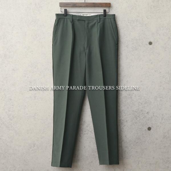 実物 USED デンマーク軍 パレード トラウザーズ サイドライン メンズ 軍パン ミリタリーパンツ...