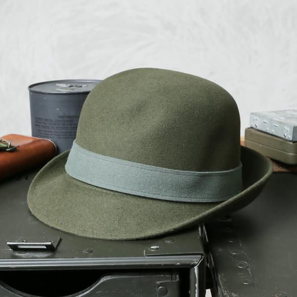 実物 新品 デッドストック チェコ軍 アンゴラ フェルトハット OLIVE メンズ レディース ユニ...