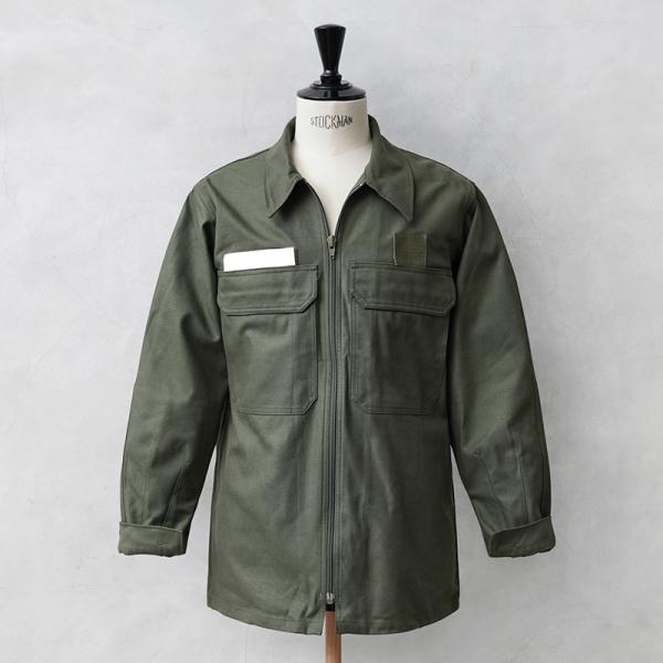 実物 新品 デッドストック フランス軍 エアフォース ユーティリティジャケット ベルクロ 2ポケット...