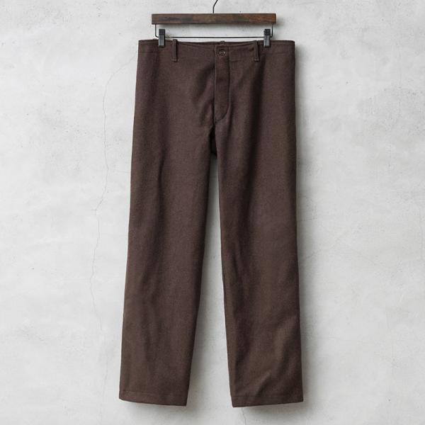 実物 新品 デッドストック イタリア軍 ホスピタル ウールパンツ ブラウン 軍パン メンズ ミリタリ...