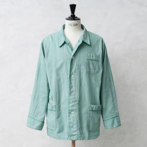 M/古着 長袖 ビンテージ パジャマ シャツ メンズ 70年代 70s コットン