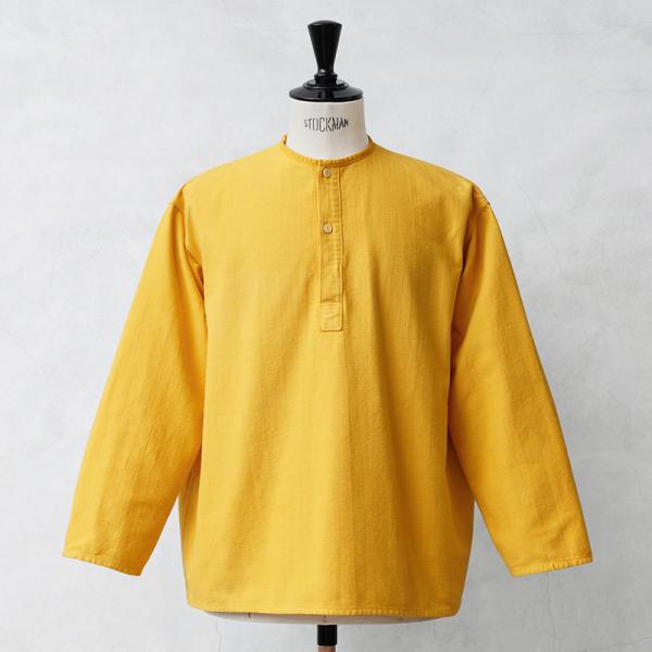 実物 新品 デッドストック ロシア軍 70s ヘンリーネック スリーピングシャツ MUSTARD Y...