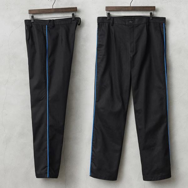 実物 新品 デッドストック イタリア軍 AIR FORCE ブルー サイドライン DRESS トラウ...