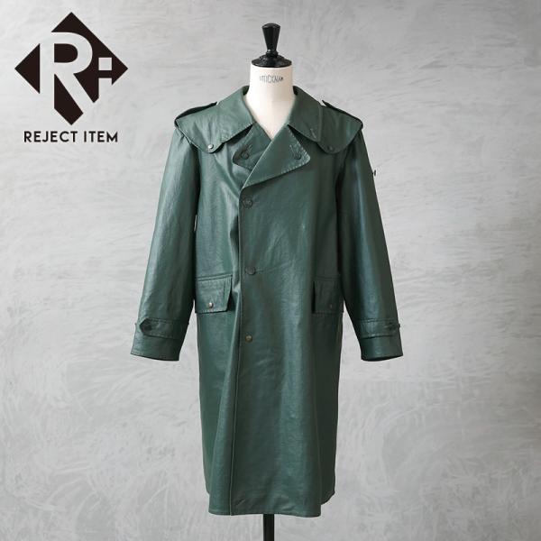 リジェクト 訳あり品 実物 USED スイス軍 PVCレザー レインコート【クーポン対象外】【I】