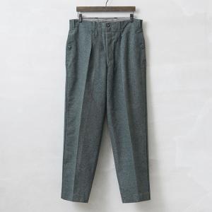 vintage ヘリンボーン ウール スラックス グレー /KW204 MILITARY 実物 USED スイス軍 サイドライン ウールパンツ 4