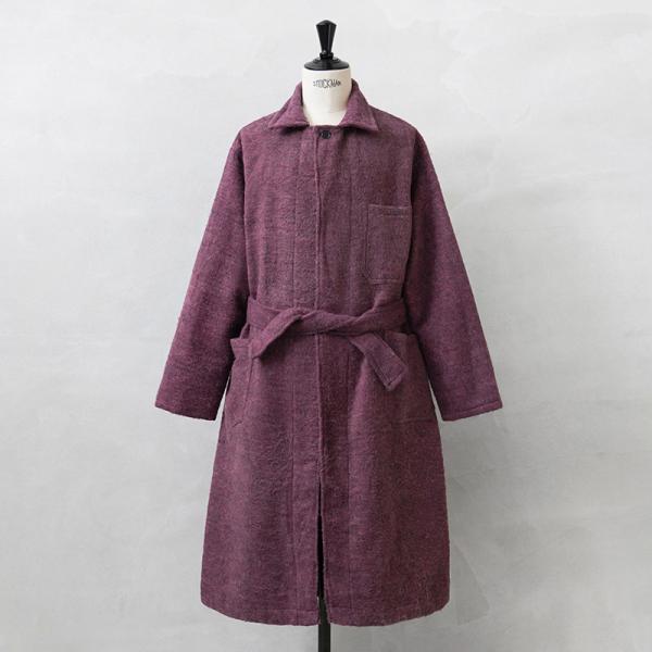 実物 USED ルーマニア軍 メルトンローブ ウールコート REDDISH COLORS PATTE...