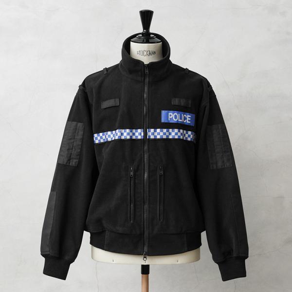実物 USED イギリス警察 WINDPROOF POLICE フリースジャケット ポリスリフレクタ...