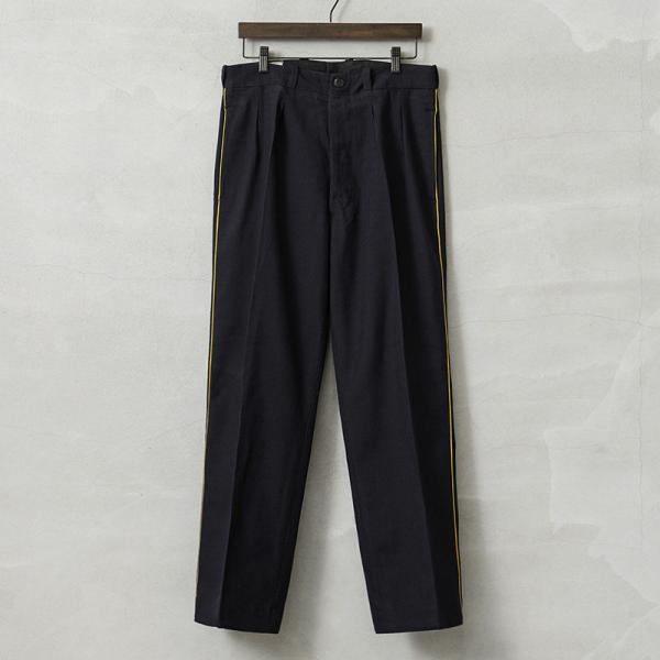 実物 USED フランス軍 ALPINE HUNTER イエロー サイドライン ツータック ウール ...