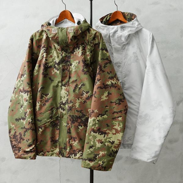 実物 新品 デッドストック イタリア軍 WATERPROOF リバーシブルジャケット ベジタトカモ＆...