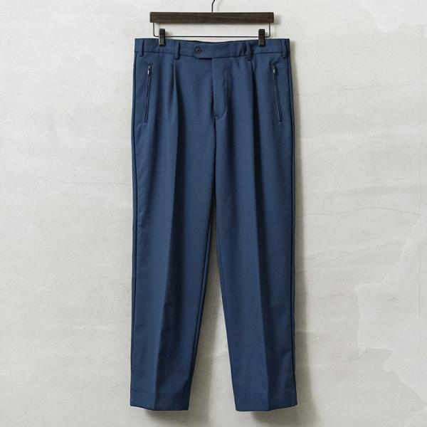 実物 USED オランダ警察 サイドライン POLICE ZIPポケット ワンタック トラウザーズ【...