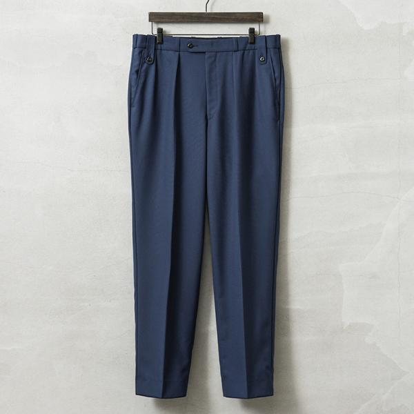 実物 USED オランダ警察 サイドライン ボタンループ POLICE ツータック トラウザーズ【ク...