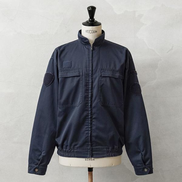 実物 USED フランス軍 MILITARY POLICE スタンドカラー ジャケット フロントポケ...