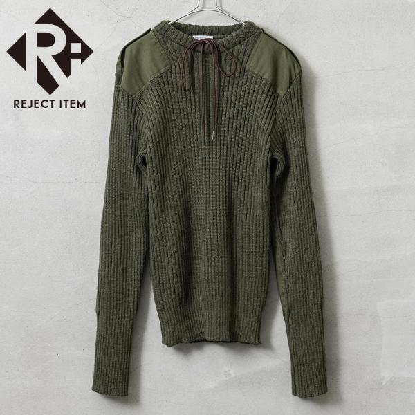 リジェクト 訳あり品 実物 USED イギリス軍 ドローストリングネック コマンドセーター OLIV...