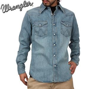 Wrangler ラングラー 長袖デニムウエスタンシャツ 146　/　ボタンシャツ デニムシャツ